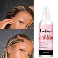 Lockmio Lace Melting Spray 2fl.Oz/ 60ml Glueless Wig Install 1-5 Day Extra Hold Liquid Bond Adhesive For Closure Frontal Fast Drying Glue-Less Hair Adhesive Protect Edge