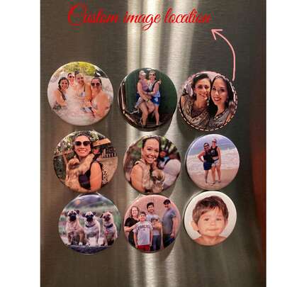 30pcs/10pcs/5pcs Customizable Round Refrigerator Magnets Set, Can Be Customized As Christmas Decorations, Halloween Souvenirs, Graduation Gifts For Family, Friends, Teachers And Classmates, Perfect For Home Decor, Office And Kitchen Fridge/Cabinet, Memorable Gifts