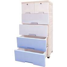 ZhdnBhnos LINSIE LOYALHEARTDY-BTG Plastic Storage 6 Drawers Dresser Storage Cabinet, Stackable Vertical Clothes Storage Tower, Modern Plastic Drawers Dresser Closet Drawers Organizer With Wheels For Home, Bedroom (Gradient Blue)[Best Gift For Family&Friends] - 漸變藍 - 查看 5