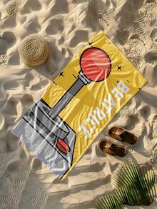 个性化儿童沙滩巾、儿童夏季生日礼物、夏日氛围、女孩海滩之旅、定制沙滩巾、游泳池、海滩装饰