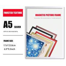إطار صورة مغناطيسي مع ملصق عرض مغناطيسي لاصق ذاتي ، بدون حاجة لثقب ملصق مغناطيسي ، ملصق عرض شهادة جائزة الصور المغناطيسية ، ملصق ديكور جداري صورة شخصية للمنزل ، مناسب لشهادات الجوائز والصور والصور الشخصية والتوظيف وملصقات العرض الأخرى