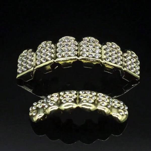 2pcs Fashion Hip-Hop Rap Tooth Jewelry Personalized Tooth Jewelry Suitable For Men And Women