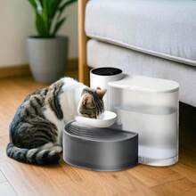 BowlCat Water Fountain No Filter Needed3.5L Large Filterless Automatic Smart Pet Water Fountain Wireless Pet Gravity Water Dispenser For Dogs And Cats Rechargeable Cat Intelligent Drinking WaterPet - White - View 5