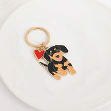 1pc Alloy Golden Retriever Dog Keychain, Pet Dog Keyring, Animal Pendant, Men's Car Key Chain, Cute Bag Charm, Gift For Friends