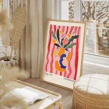 花瓶艺术印刷品、色彩缤纷的古怪手绘海报、花瓶、色彩缤纷的艺术、明亮的彩色艺术印刷品、现代艺术印刷品、画廊墙、无框架 - 彩色 - 查看 2