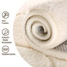 Carpet Living Room 200x300cm, Carpets Gray Washable Carpet Children's Room Fluffy Carpets Bedroom Carpet Area Short Pile Fluffy Anti-Slip Mat Children's Room Carpets - Màu trắng kem - Xem 3