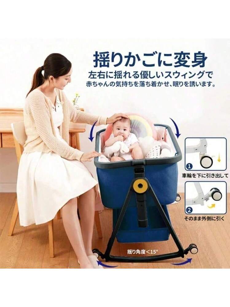 ZOOBLY ベビーベッド 添い寝ベッド 折りたたみ ミニ 組み立て簡単