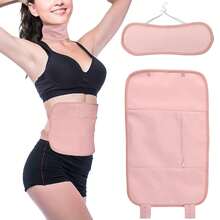 2pcs Castor Oil Pack Set, Suitable For Neck And Waist, Reusable Castor Oil Pack With Adjustable Elastic Band, Machine Washable - Multicolor - View 1