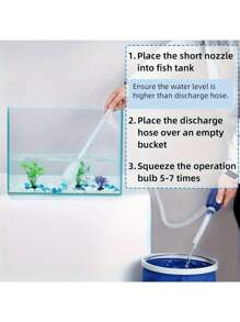 3 件套水族箱清洁套装：水族箱虹吸管、鱼网、双面清洁刷，让您的鱼缸干净顺滑