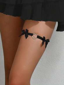 1 件女式朋克子弹装饰性感腿环大腿吊袜带服装配饰皮革束带腿带万圣节角色扮演道具