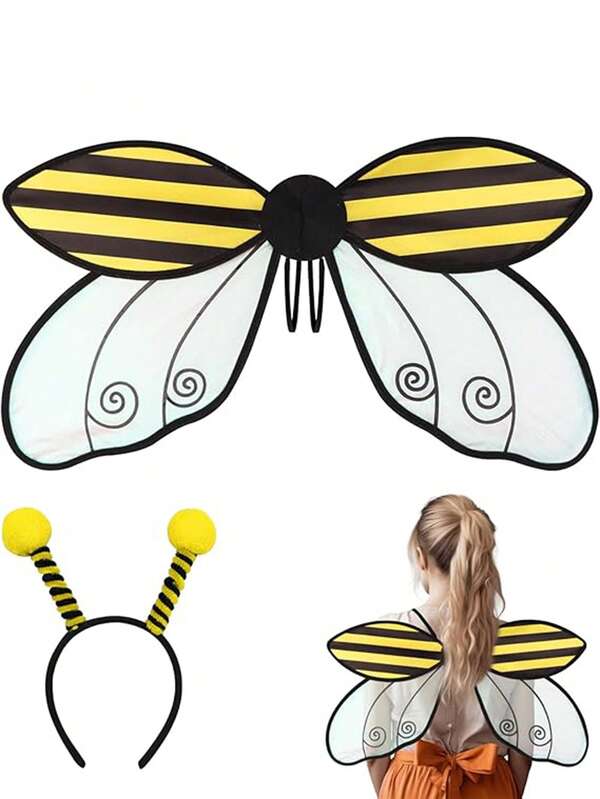 أجنحة جنية هالوين، إكسسوارات للسيدات، حلي كوستيوم جنية، زي فراشة وخنفساء وبعوضة ومراوح الملائكة