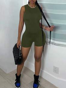 加大码连体裤，日常休闲装，适合健身、约会、后背拉链、舒适的衬里、秋季、高弹力面料、返校季、万圣节