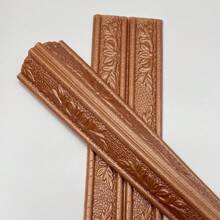 230cmx8cm Thicken 3D Pattern Embossed Foam Self-Adhesive Skirting Wall Sticker Waterproof Anti Dirt Soft Wall Decoration Lines