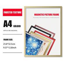 إطار صورة مغناطيسي مع ملصق عرض مغناطيسي لاصق ذاتي ، بدون حاجة لثقب ملصق مغناطيسي ، ملصق عرض شهادة جائزة الصور المغناطيسية ، ملصق ديكور جداري صورة شخصية للمنزل ، مناسب لشهادات الجوائز والصور والصور الشخصية والتوظيف وملصقات العرض الأخرى