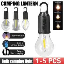 2PCS LED Filament Globe Bulb | Retro USB Rechargeable Camping Light | Tent Outdoor Emergency Atmosphere Lamp - Multicolor - View 1
