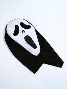 1 pièce de masque de festival, foulard noir avec crânes, maquillage masque terrifiant, masque en latex pour jeux de rôle, costumes d'Halloween, fournitures d'Halloween, accessoires de scène, masques, masques de jeux de rôle
