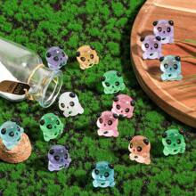 Figuras miniatura brillantes y lindas de panda de resina, figuras en miniatura de panda que brillan en la oscuridad, modelo de mini animal panda de resina micro para decoración del jardín, del hogar, manualidades DIY, decoración de fiestas y vacaciones, pequeño regalo