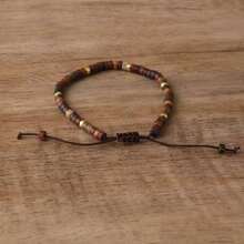 1 Pc Picasso Jasper Bead Bracelet, Adjustable High Quality, Minimalist Bracelet, Natural Stone Bracelet, Dainty Bracelet - Picasso - Xem 11