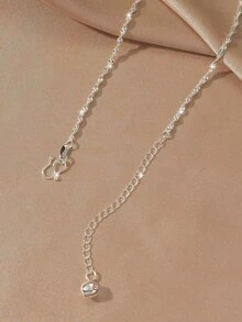 1 件百搭简约水波纹设计，配以铃铛精致奢华脚链