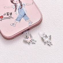 流行多色3D双层蝴蝶手机防尘塞，Type-C和Apple 16充电端口吊坠配件，防尘 - 彩色 - 查看 20