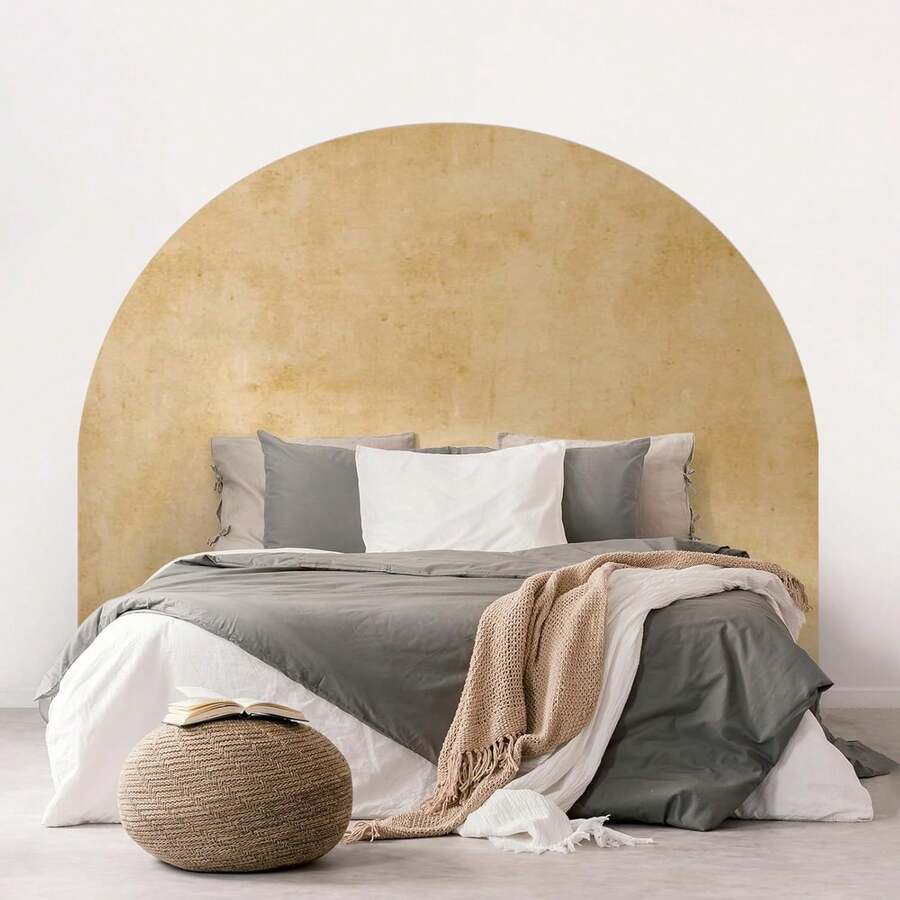 Watercolor Headboard Arch Wall Decal Boho Huge Murals Peel And Stick Arch Headboard Sticker Large Accent Bed Wall Decal Decor For Bedroom Living Room(Brown,83 X 61 Inch) - Chocolate Brown - View 1