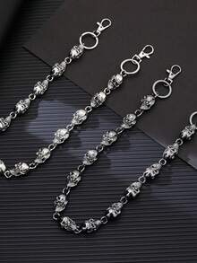 Cadena de cintura gótica punk pesada, cadena de cinturón vintage rock punk para hombres, llaveros - Multicolor - Ver 3