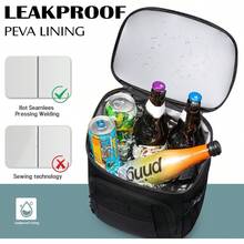 Cooler Backpack 35 42 Cans Backpack Coolers Insulated Leak Proof For Men Women Waterproof Soft Sided Lunch Camping Beach Travel Ice Chest Backpack Cooler Bag - Black - View 4