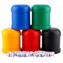 Dice Cup With Dice, Suitable For Bar Parties Yahtzee Farkle Dice Game