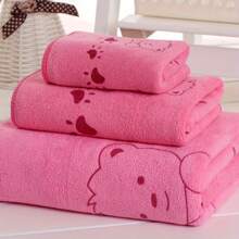3 PiecesSoft Absorbent Cartoon Bath Towels: Small, Medium, Large - Perfect Choice