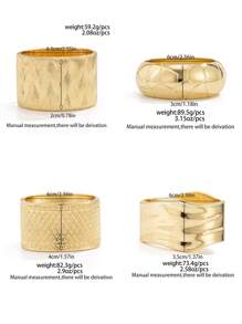 1pc European & American Style Exaggerated Geometric Metal Cuff Bracelet, Vintage Minimalist Wide Unique Design Wrist Bangle, Fashionable Jewelry For Women