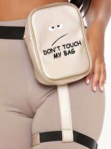 PU "Fass meine Tasche nicht an" Hüfttasche - verstellbarer Schultergurt, lustiges Musterdesign, neue Bauchtasche mit großer Kapazität, lässige Sport-Bauchtasche mit Nylonfutter, geeignet für Frauen Outdoor-Reisen, Radfahren und Arbeit, lässiges Pendler-Accessoire, verstellbare Hüfttasche, Reißverschluss-Verschluss, einteilige Hüfttasche Bauchtasche (verschiedene Farbwahlen)
