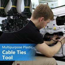 10/20/30/50/100 قطعة كابل بلاستيكي نايلون عالي التحمل مع قفل، سوستة ذاتية القفل، بلاستيك حامل كبل بتصميم المسمار والزر، لاستخدامات السيارات تحت السيارة، المصد، غطاء الصندوق، مادة تأمين الكابلات اليومية