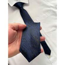 Gravata Kashmir Semi Slim Azul Noite - 1200 Fios
