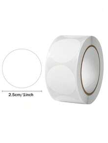 Rollo de 500 piezas / Pegatinas redondas de colores, etiquetas sencillas, etiquetas para escribir, 8 colores para manualidades, adecuado para oficina, aula, estudiantes, papel, útiles escolares (2.54 cm) - Multicolor - Ver 14