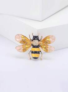 Crystal Bee Brooch For Women Men Insect Pin Suit Dress Pin Accessories Party Banquet Jewelry Gift