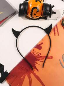 1 pièce Serre-tête de cornes de diable pour Halloween, 2 pièces Barrettes de cornes de diable rouges, accessoires de cheveux pour femmes et hommes, pour fêtes d'Halloween, cosplay, événements festifs. Bandeau à ailes de chauve-souris noires, taille unique, serre-tête pour femmes, accessoires de cheveux, diadème, serre-tête