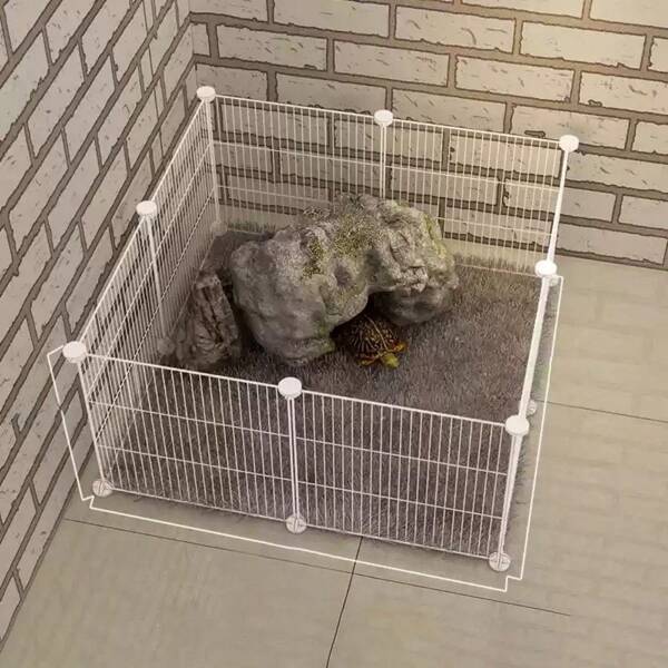 Pet Fence Net Turtle Anti-Escape Confinement Net, No Drilling, Removable, Balcony Enclosure, Tortoise Containment Barrier
