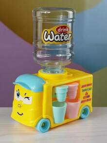 Children's Educational Pretend Play Toy, Cartoon Cute Miniature Rabbit/Panda/Car Water Dispenser, Interactive Double Spout, Early Learning Realistic Adorable Toy For Boys And Girls, Random Color Combination - Multicolor - View 6