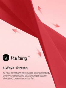 Tender Angel New Yoga Camisole Sports Bra, Cross Back Plunge High Elasticity Activewear - Red - View 4