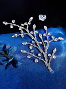 Women Bandana1 Piece Shiny Silver Rhinestone Hairband Elegant Unique Tree Branch Design Headdress Bridal Wedding Plate Hair Decoration Hair Accessories Daily Simple Casual Accessories Turban Headband