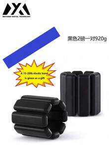 MEIYIXING 1 Set Glow-In-The-Dark Wrist & Ankle Weights, 450g And 920g Adjustable Resistance Bands, Skin-Friendly Silicone Material, Unisex Wearable Aerobic Exercise Equipment Suitable For Gym