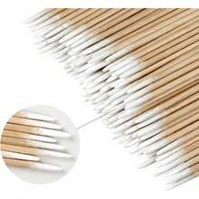 500支/200支/100支/包 一次性木质微型睫毛刷，不掉毛，睫毛嫁接工具和胶水卸除器，迷你化妆刷，眉刷，眼影刷，螺旋刷，赠品 - 彩色 - 查看 3