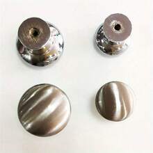 Pomos de puerta de metal cromado, tiradores de cajones, armarios y gabinetes de cocina en color plateado - Multicolor - Ver 7