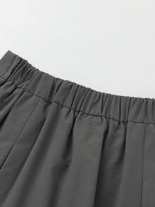 Balabala 女童百褶裙 2025 格子呢短裙 工作服风格 - 中灰 - 查看 5