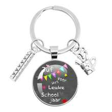 1 件玻璃教师钥匙扣，适合最可爱的老师，教师感谢礼物学校汽车配件可爱哥特 Y2k