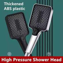 Tatukiko 1pc/Set Square Showerhead, Pressurized Shower Head, Bathroom Hot Water Heater Shower Head Set, Handheld Shower Spray Head, Adjustable Water Flow Shower Head + 1.5m Shower Hose Bathroom Accessories Bathroom Tools - Multicolor - View 7