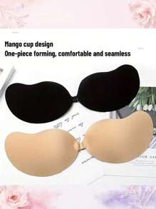 2 set/Reggiseno invisibile a spinta Mango, Reggiseno, Reggiseno adesivo a raccolta - Adatto per abiti da sposa, abiti da sera, top senza spalline, senza spalline, reggiseno adesivo - Tuta intera - Adatto per top senza spalline, abiti da sera, abiti attillati.