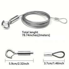 Fil d'acier pour étendage, corde de séchage rétractable murale pour intérieur/extérieur, corde en acier inoxydable réglable, 2m/3 mètres, 2mm d'épaisseur
