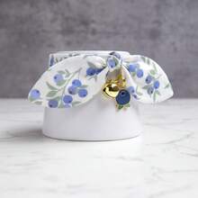 1 chiếc vòng cổ cho mèo hình nơ in hình quả việt quất, vòng cổ điều chỉnh được kèm chuông, phù hợp cho chó và mèo nhỏ. - Màu xanh lam - Xem 1