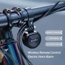 Smartes Elektro-Fahrradhorn mit Fernbedienung, 4 Soundmodi, 80-120 dB einstellbare Lautstärke, IP66 wasserdicht, 50 m Reichweite der Fernbedienung, USB aufladbar, passend für 22,2-31,8 mm Lenker
